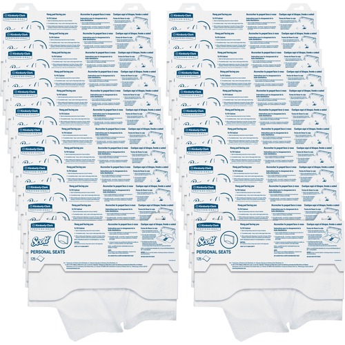 Scott Toilet Seat Covers - 15" Width x 17" Length - For Toilet - 3000 / Carton - White
