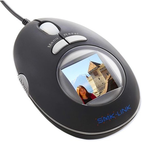 SMK-Link VP6154 LCD Mouse - Optical - Cable - Black - USB - 800 dpi - Scroll Wheel - 3 Button(s) - Symmetrical