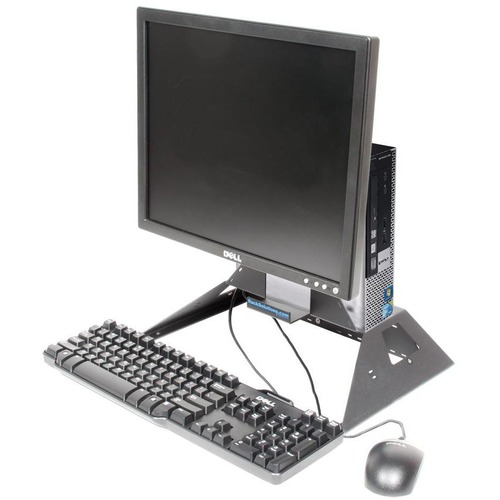 Rack Solutions All-in-One for Dell Optiplex 780, 790, 7010,9020 USFF - 17.86" (453.64 mm) Height x 15.05" (382.27 mm) Width x 10.06" (255.52 mm) Depth - Desktop - Black