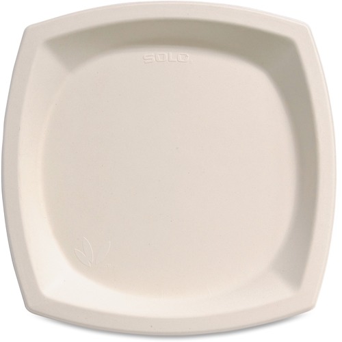 Solo Cup Bare Sugar Cane Plates - 10" (254 mm) Diameter Plate - Off White - 125 Piece(s) / Pack - Paper Plates - SCC10PSC2050