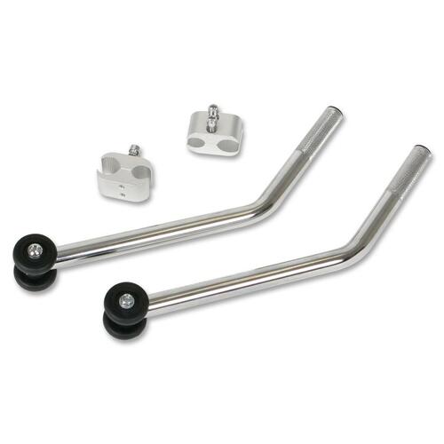Medline Wheelchair Rear Anti-Tip Devices - Chrome - Metal - 2 / Pair