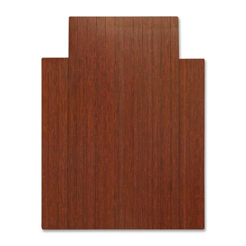 Anji Roll-Up AMB24004 Chair Mat - Hard Floor, Carpeted Floor - 48" Length x 36" Width x 0.197" Thickness - Bamboo - Dark Cherry - 1