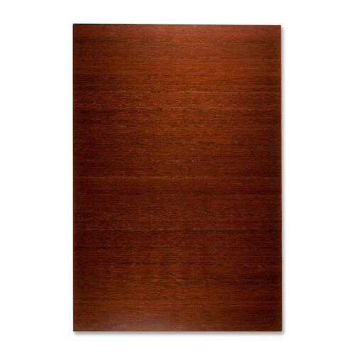 Anji Deluxe Roll-Up AMB24015W Chair Mat - Hard Floor, Carpeted Floor - 72" Length x 48" Width x 0.315" Thickness - Bamboo - Dark Cherry - 1