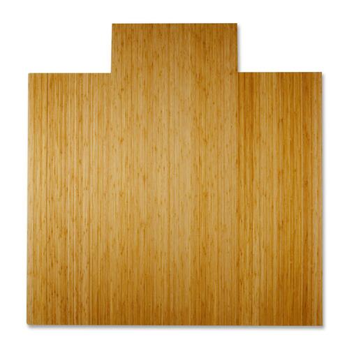 Anji Deluxe Roll-Up AMB24024W Chair Mat - Hard Floor, Carpeted Floor - 57" Length x 55" Width x 0.315" Thickness - Bamboo - Natural - 1