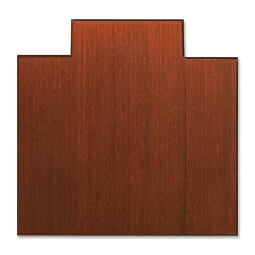 Anji Tri-fold AMB0500 Chair Mat with Tongue - Hard Floor, Carpeted Floor - 51" Length x 47" Width x 0.472" Thickness - Bamboo - Dark Cherry - 1