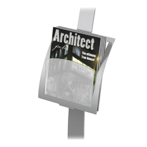 Deflecto Add-on Literature Holder - 10.50" (266.70 mm) x 11.38" (288.93 mm) x 3.25" (82.55 mm) x - Plastic - 1 Each - Silver - Floor Organizers/Sorters - DEF693445