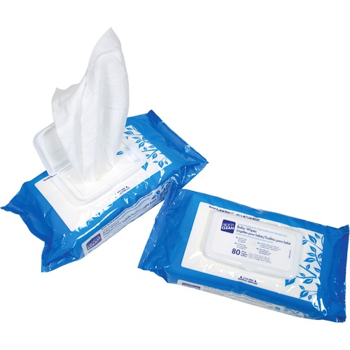 PDI Nice 'N Clean Unscented Baby Wipes - 6.60" x 7.90" - Blue - 80 / Pack