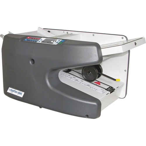 Martin Yale Premier Electronic Ease-Of-Use Semi-Auto Folder - 9000 Sheets/Hour - Letter Fold, Half-fold, Z Fold, Double Parallel Fold, Right Angle Fold - Charcoal