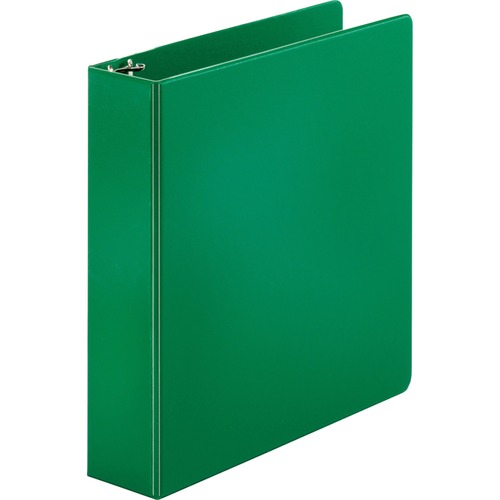 Business Source Basic Round-ring Binder - 2" Binder Capacity - Letter - 8 1/2" x 11" Sheet Size - 3 x Round Ring Fastener(s) - Vinyl - Green - Open and Closed Triggers - 1 Each - Standard Ring Binders - BSN28558