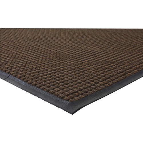 Genuine Joe Waterguard Wiper Scraper Floor Mats - Carpeted Floor, Indoor, Outdoor - 60" Length x 36" Width - Polypropylene - Brown - 1Each