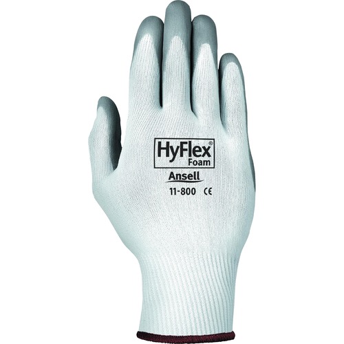 HyFlex Health Hyflex Gloves - X-Large Size - Gray, White - Abrasion Resistant - For Healthcare Working - 2 / Pair