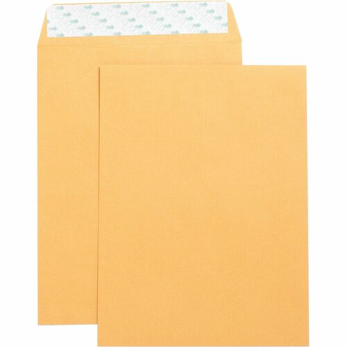 Self Adhesive Kraft Catalog Envelopes - 9" W x 12" L - 28 lb - Self-sealing - 250 / Box