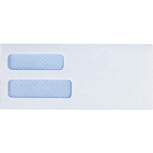 Business Source No. 8-5/8 Business Check Envelopes - Double Window - #8 5/8 - 8 5/8" Width x 3 5/8" Length - 24 lb - Gummed - Wove - 500 / Box - White = BSN42204