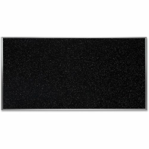 Ghent Confetti Rubber Tackboard - 48" Height x 96" Width - Rubber Surface - Self-healing, Stain Resistant, Fade Resistant - Aluminum Frame - 1 Each