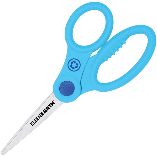 Westcott Kids KleenEarth Scissors - 5" (127 mm) Cutting Length - Straight-left/right - Stainless Steel - Blunted Tip - Assorted - 1 Each