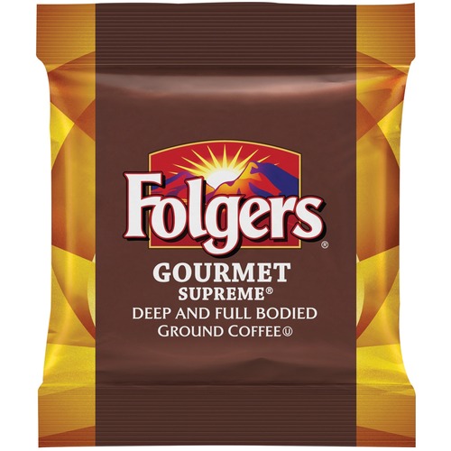 Folgers® Ground Gourmet Supreme Coffee - Regular - Dark/Bold - 1.8 oz - Ground - 42 / Carton