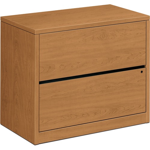 HON 10563 Lateral File - 2-Drawer - 36" x 20" x 29.5" - 2 Drawer(s) - Square Edge - Finish: Harvest, Laminate - Leveling Glide