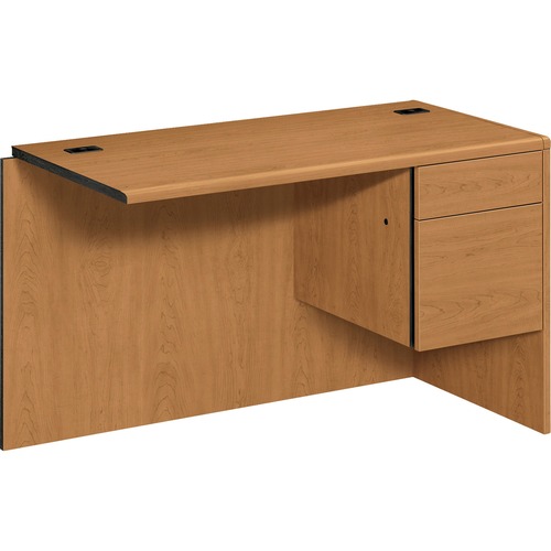 HON 10715R Box/File Right Return - 2-Drawer - 48" x 24" x 29.5" - 2 x Box, File Drawer(s) - Finish: Harvest, Laminate - Abrasion Resistant, Stain Resistant