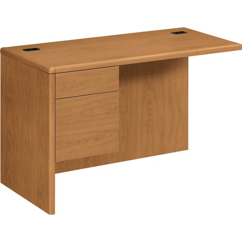 HON 10716L Box/File Left Return - 2-Drawer - 48" x 24" x 29.5" - 2 x Box, File Drawer(s) - Finish: Harvest, Laminate - Abrasion Resistant, Stain Resistant