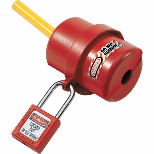Master Lock Rotating Electrical Plug Lockout - For Electrical Plug - Dielectric, Lightweight - Xenoy Thermoplastic - Red