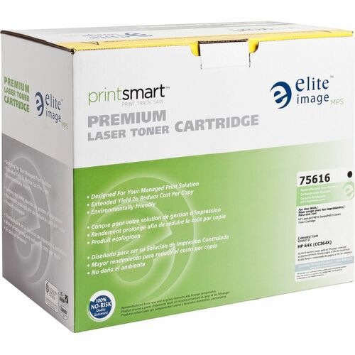 Elite Image Remanufactured Extended High Yield Laser Toner Cartridge - Alternative for HP 64X (CC364X) - Black - 1 Each - 40000 Pages