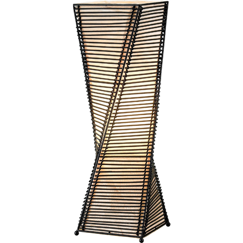 Adesso 4045 Stix Table Lantern - 60 W Bulb - Metal - Black