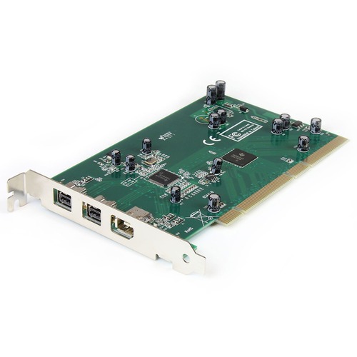 StarTech.com 3 Port 2b 1a PCI 1394b FireWire Adapter Card with DV Editing Kit - Add 2 FireWire-800 and 1 FireWire-400 to your desktop computer through a PCI slot