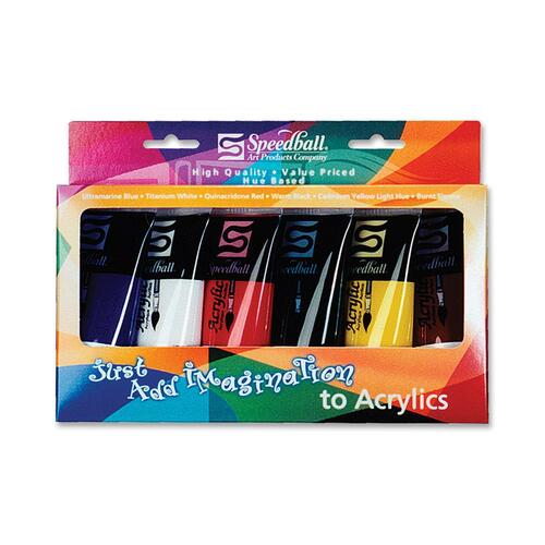 Speedball Acrylic Paint - 90 mL - 6 / Set - Assorted Colours