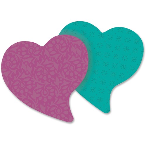 Post-it® Super Sticky Note Pad - 3" x 3" - Heart - Assorted - Self-adhesive - 1 / Pack - Adhesive Note Pads - MMM7350HRTC
