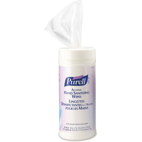 PURELL® Alcohol Formulation Hand Sanitizing Wipe - White - Durable, Textured, Fragrance-free, Dye-free, Non-sticky - For Healthcare - 80 - 1 Each