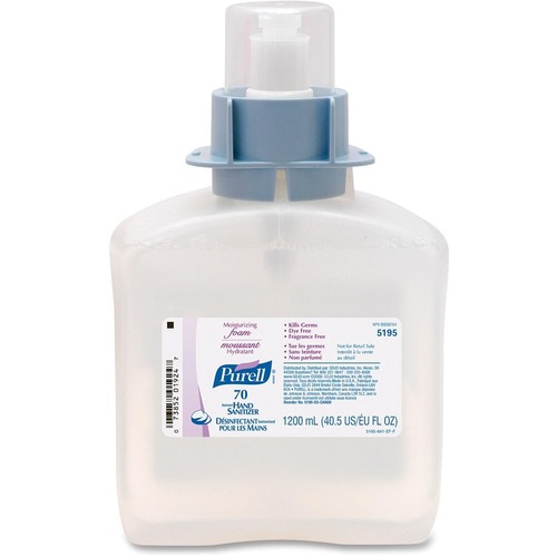 PURELLÂ® Sanitizing Foam - 1.20 L - Hand, Skin - Clear - Fragrance-free, Dye-free - 1 Each
