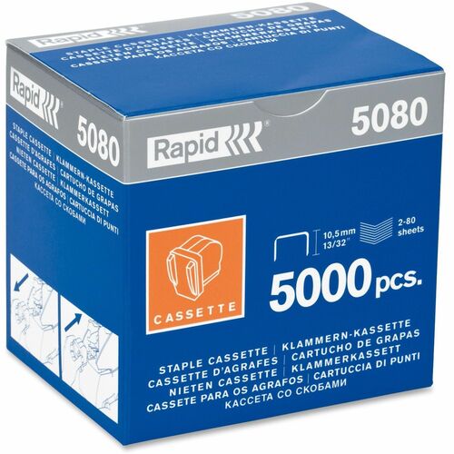 Rapid 5080e Staple Cartridge - Holds 90 Sheet(s) - Silver - Staples - RPD90220