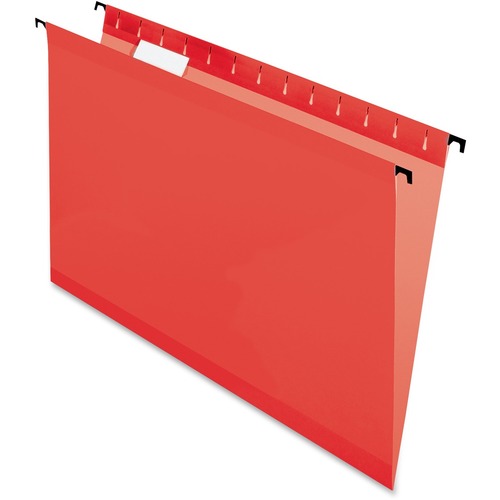 Pendaflex SureHook Legal Recycled Hanging Folder - 8 1/2" x 14" - Red - 10% Recycled - 20 / Box