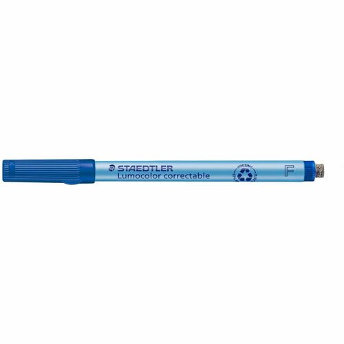 Lumocolor 305F3 Dry-Erase Marker - 0.6 mm Fine Marker Point - Refillable - Erasable - Blue Ink - Plastic Barrel