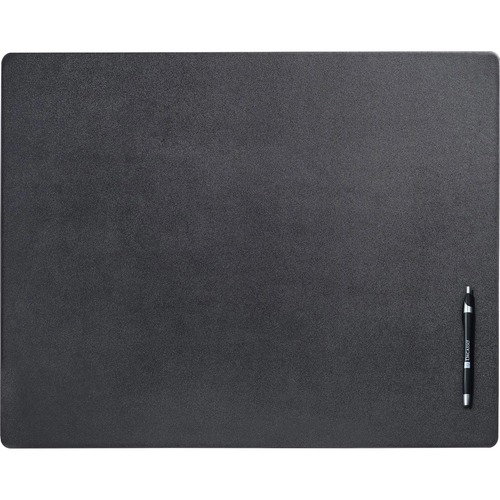 Dacasso Leather Desk Mat - Rectangular - 24" Width x 19" Depth - Felt - Top Grain Leather - Black