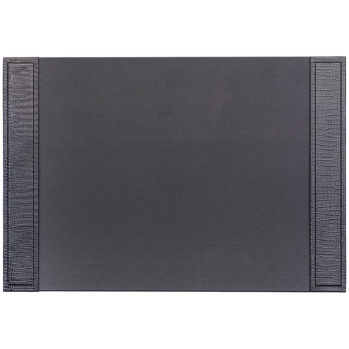 Dacasso Desk Pad - Rectangular - 25.5" Width x 17.25000" Depth - Felt Black Backing - Top Grain Leather - Black