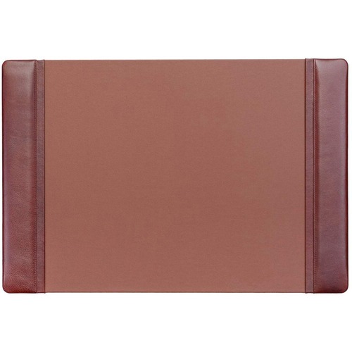 Dacasso Leather Side-Rail Desk Pad - Rectangular - 25.3" Width x 17.25000" Depth - Felt Mocha Backing - Leather - Mocha