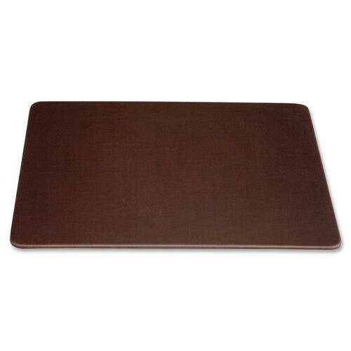 Dacasso Leatherette Conference Table Pad - Rectangular - 17" Width x 14" Depth - Felt - Leatherette - Chocolate Brown