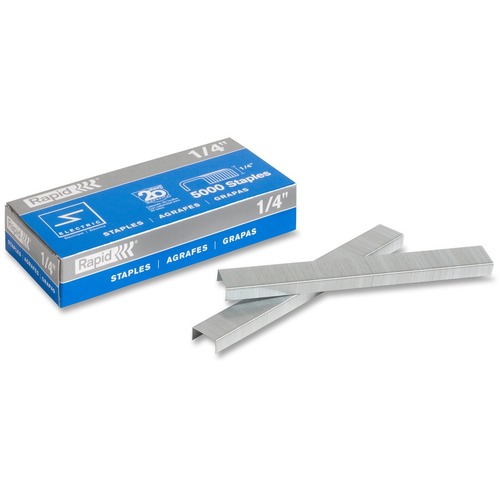 Rapid Electric Chisel Point - Standard - 1/4" Leg - 1/2" Crown - Holds 30 Sheet(s) - for Paper - Galvanized, Chisel Point5000 / Box - Staples - RPD90007