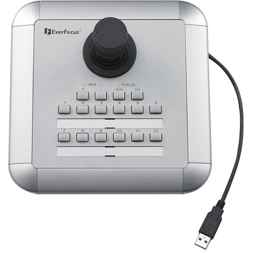 EverFocus USB Keyboard Controller with 3-Axis Joystick Control - Zoom, Pan, Tilt Control - 3D Joystick - USBUSB Port