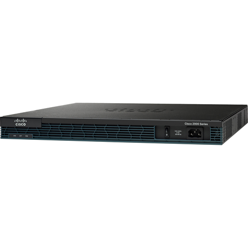Cisco 2901 Integrated Services Router - 2 Ports - Management Port - 9 - 512 MB - Gigabit Ethernet - 1U - Rack-mountable - 90 Day