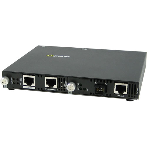 Perle SMI-100-S1SC20D - Fast Ethernet Standalone IP Managed Media Converter