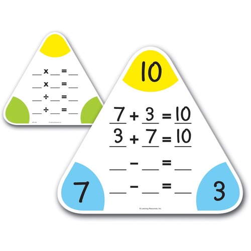Learning Resources Write & Wipe Fact Family Boards - Theme/Subject: Learning - Skill Learning: Addition, Subtraction, Building, Multiplication, Division, Algebra, Equation Building, Problem Solving - 6-10 Year - 5 / Set
