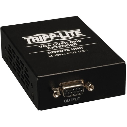 Tripp Lite VGA over Cat5 Cat6 Extender Remote Receiver 1920x1440 TAA GSA - 1 Input Device - 1 Output Device - 1000 ft Range - 1 x Network (RJ-45) - 1920 x 1440 - Twisted Pair - Wall Mountable, Rack-mountable, Pole-mountable - TAA Compliant