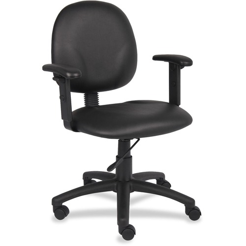 Boss B9091 Diamond Mid Back Task Chair - Black Seat Color - Black Frame Color - 5-star Base - 1 Each