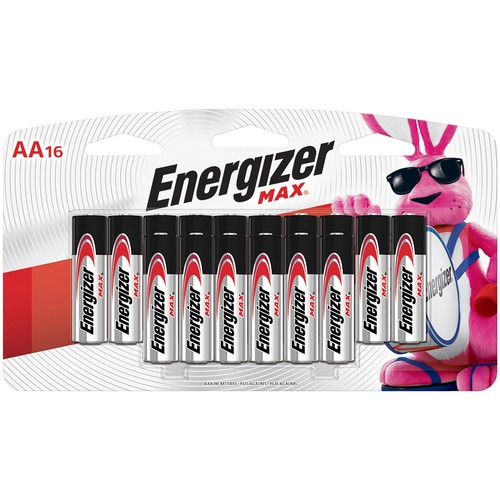 Energizer Max Alkaline AA Batteries - For Multipurpose - AA - 1.5 V DC - 16 / Pack