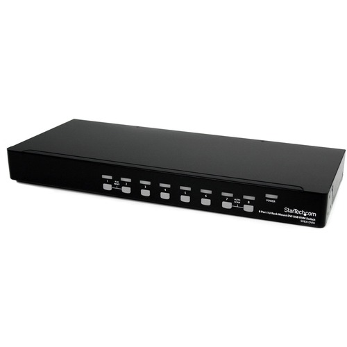 StarTech.com 8 Port 1U Rackmount DVI USB KVM Switch - Control up to 8 USB computers with DVI or HDMI video, from one keyboard, mouse and monitor - usb kvm switch - DVI KVM Switch - USB DVI KVM Switch