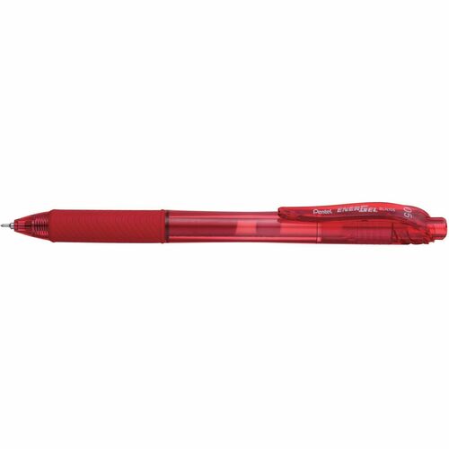 Pentel EnerGel-X Retractable Gel Pens - Fine Pen Point - 0.5 mm Pen Point Size - Needle Pen Point Style - Refillable - Retractable - Red Gel-based Ink - Red Barrel - Gel Ink Pens - PENBLN105B