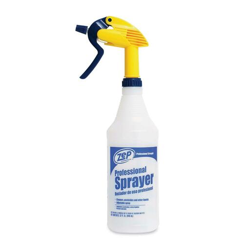 Zep Professional Spray Bottle - Adjustable Nozzle - 1 Each - Clear