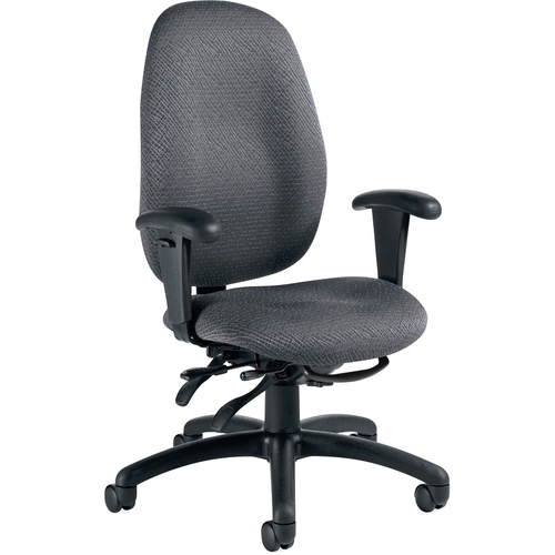 Global Malaga High Back Executive Chair - Black Fabric Seat - 5-star Base - High Back - GLB31403S110